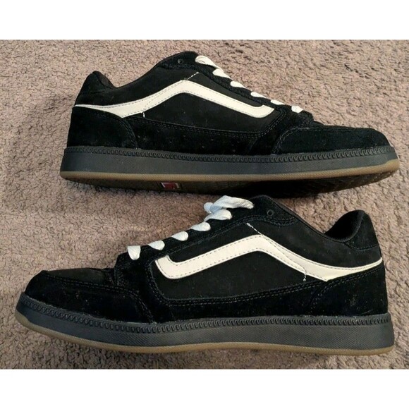 Vintage Y2k Vans Calhoun Chunky Black Leather Skate Skateboarding Shoes Men's 10 - Picture 2 of 6